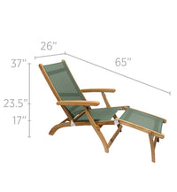 Royal Teak Sling Steamer Lounge