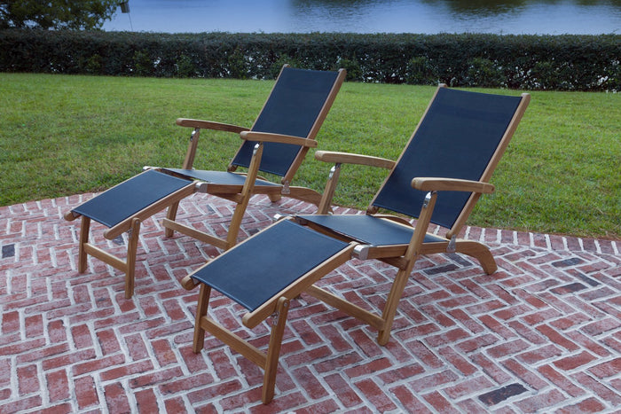 Royal Teak Sling Steamer Lounge