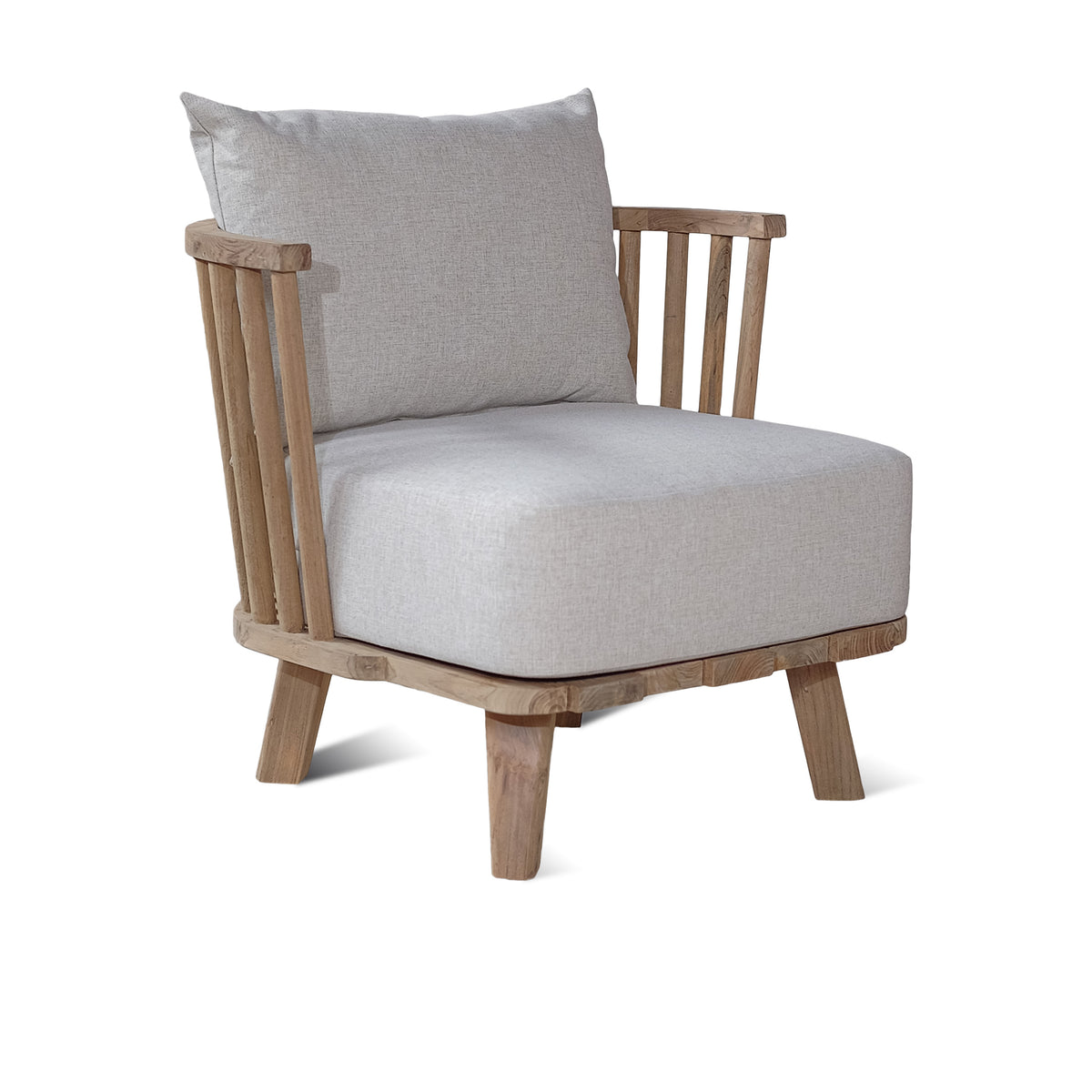 Maldive single Chair with cushion (All wood)