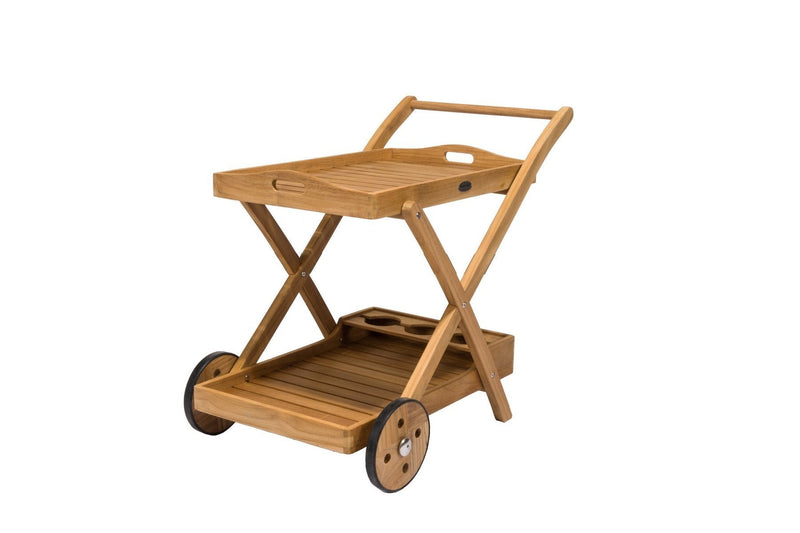 Teak Tray Cart