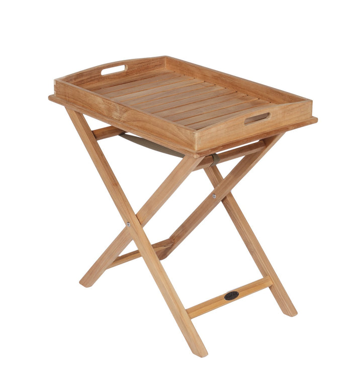Teak Tray On Stand